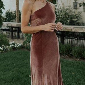 Baltic Born Tatiana Velvet One Shoulder Maxi Dress